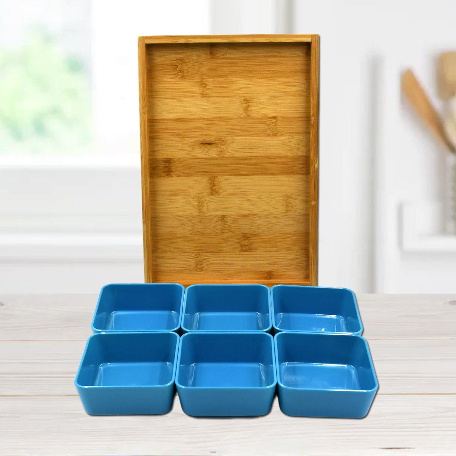 5327 Tapas and Sauces Bowls Brand New Porcelain Compartment Tray, Fresh Fruit Tray, Dried Fruit, Large Snack Tray with Tray (6pc) DeoDap 5327 Tapas and Sauces Bowls Brand New Porcelain Compartment Tray, Fresh Fruit Tray, Dried Fruit, Large Snack Tray with Tray (6pc) DeoDap